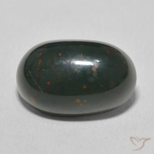 9.92ct Natural verde escuro Pedra de Sangue, oval, Opaco