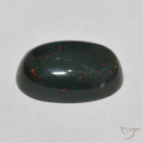 Pedra de Sangue Verde floresta Natural 9.32ct, oval, Opaco