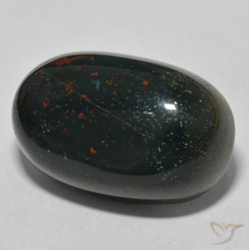 Pedra de Sangue Verde floresta Natural 39.29ct, oval, Opaco