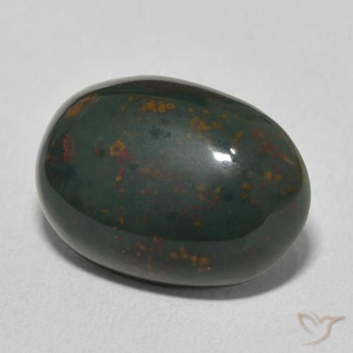 Pedra de Sangue Verde escuro Natural 10.28ct, oval, Opaco