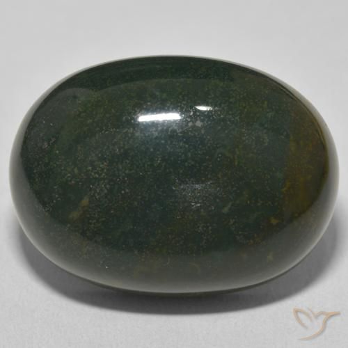35.01ct Natural verde escuro Pedra de Sangue, oval, Opaco