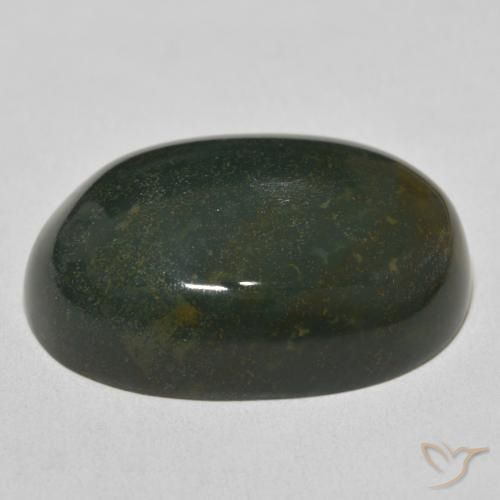 Pedra de Sangue verde escuro Natural 35.01ct, oval, Opaco