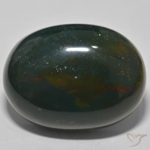 88.29ct Natural Verde floresta Pedra de Sangue, oval, Opaco