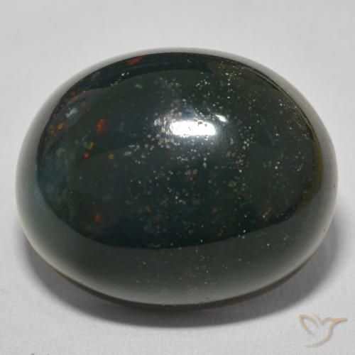 32.86ct Natural Verde floresta Pedra de Sangue, oval, Opaco