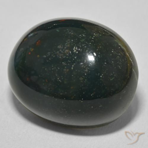 Pedra de Sangue Verde floresta Natural 32.86ct, oval, Opaco