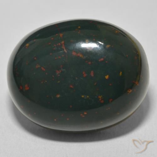 31.63ct Natural Verde Multicolor Pedra de Sangue, oval, Opaco