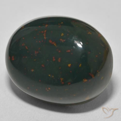 Pedra de Sangue Verde Multicolor Natural 31.63ct, oval, Opaco