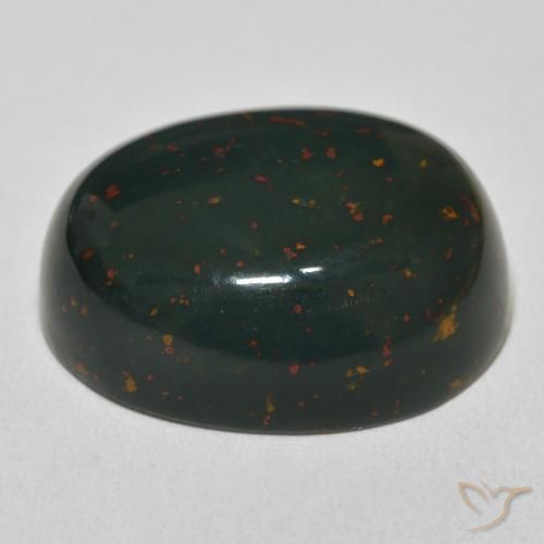 Pedra de Sangue Verde Multicolor Natural 31.63ct, oval, Opaco