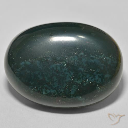 76.31ct Natural Verde escuro Pedra de Sangue, oval, Opaco