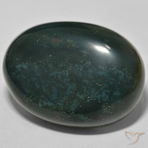 Pedra de Sangue Verde escuro Natural 76.31ct, oval, Opaco