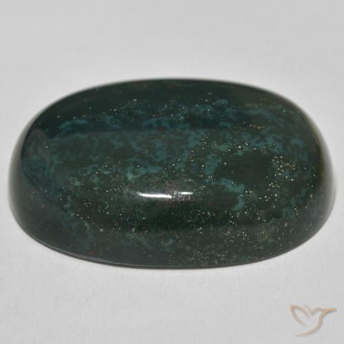 Pedra de Sangue Verde escuro Natural 76.31ct, oval, Opaco