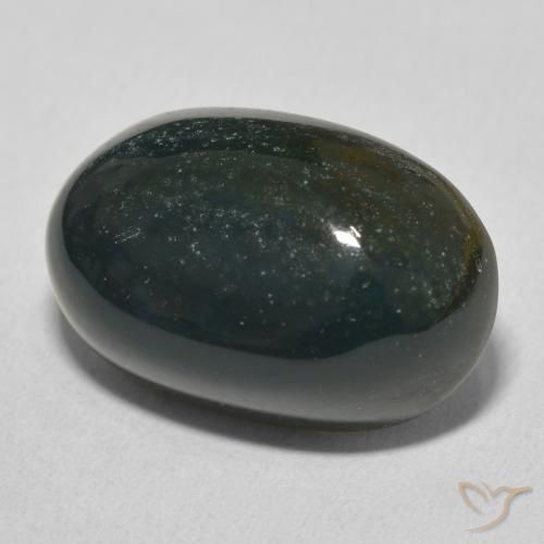 Pedra de Sangue Verde floresta Natural 15.71ct, oval, Opaco