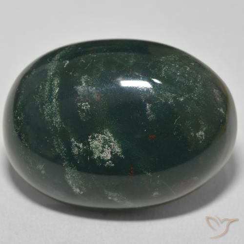 41.22ct Natural verde escuro Pedra de Sangue, oval, Opaco