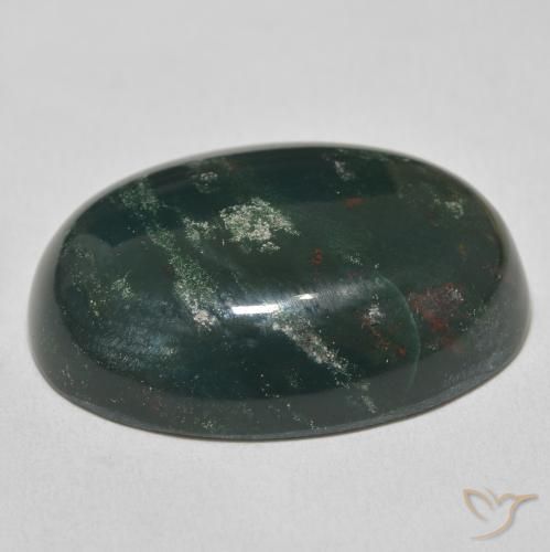 Pedra de Sangue verde escuro Natural 41.22ct, oval, Opaco
