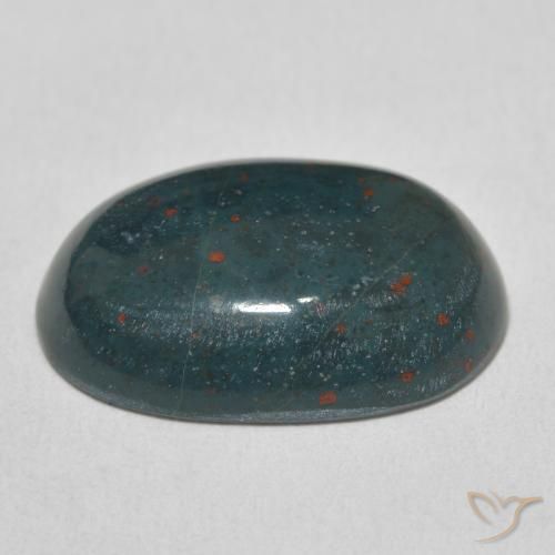 Pedra de Sangue Verde escuro Natural 13.24ct, oval, Opaco