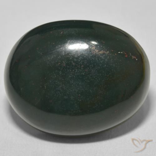 26.46ct Natural verde escuro Pedra de Sangue, oval, Opaco