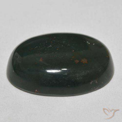 Pedra de Sangue Verde escuro Natural 23.59ct, oval, Opaco