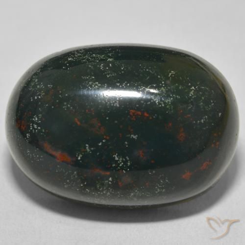 30.81ct Natural Verde Multicolor Pedra de Sangue, oval, Opaco
