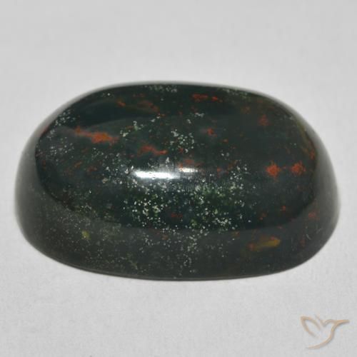 Pedra de Sangue Verde Multicolor Natural 30.81ct, oval, Opaco