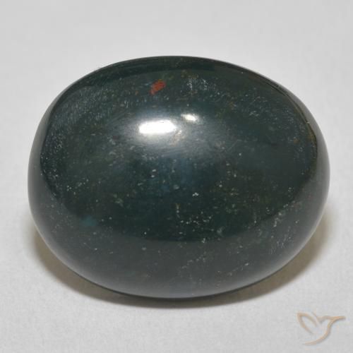 15.20ct Natural Verde Multicolor Pedra de Sangue, oval, Opaco