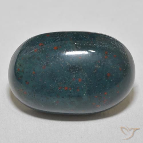 20.93ct Natural Verde Multicolor Pedra de Sangue, oval, Opaco