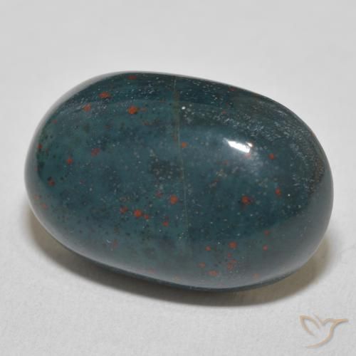 Pedra de Sangue Verde Multicolor Natural 20.93ct, oval, Opaco