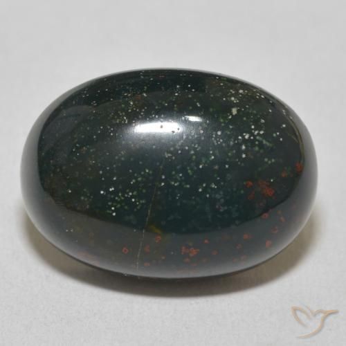 16.56ct Natural Verde floresta Pedra de Sangue, oval, Opaco