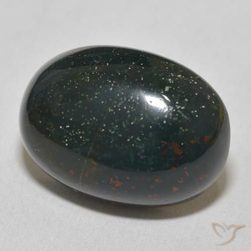 Pedra de Sangue Verde floresta Natural 16.56ct, oval, Opaco