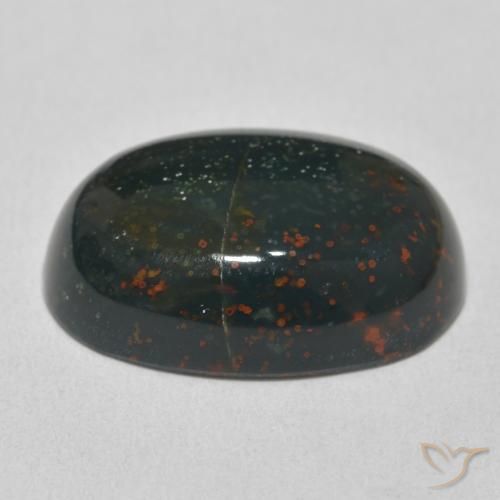 Pedra de Sangue Verde floresta Natural 16.56ct, oval, Opaco