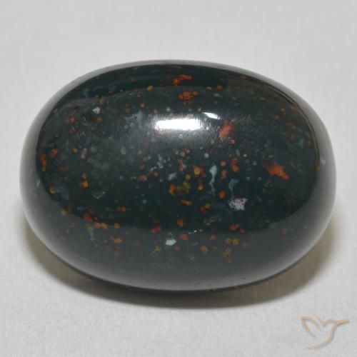 19.08ct Natural Verde floresta Pedra de Sangue, oval, Opaco