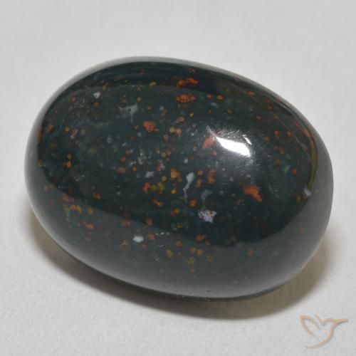 Pedra de Sangue Verde floresta Natural 19.08ct, oval, Opaco