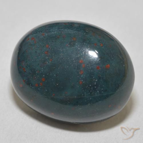 Pedra de Sangue Verde Multicolor Natural 20.63ct, oval, Opaco