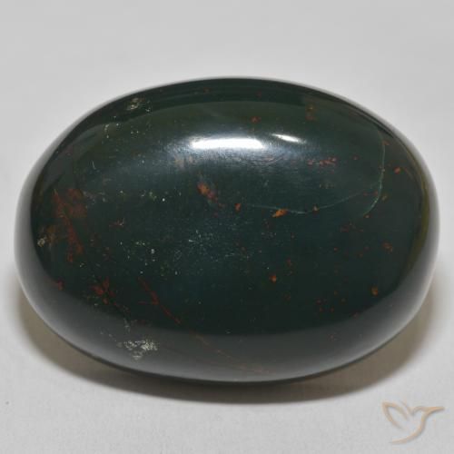 102.70ct Natural Verde escuro Pedra de Sangue, oval, Opaco