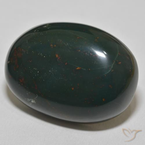 Pedra de Sangue Verde escuro Natural 102.70ct, oval, Opaco