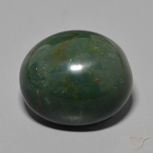 40.68ct Natural Verde Terroso Pedra de Sangue, oval, Opaco