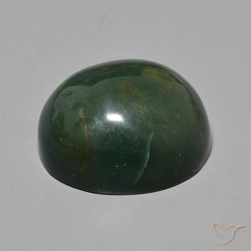 Pedra de Sangue Verde Terroso Natural 40.68ct, oval, Opaco