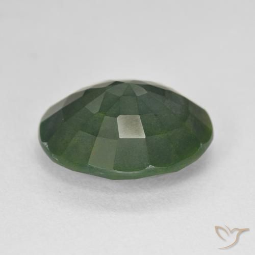 Pedra de Sangue Verde médio Natural 7.96ct, oval, Opaco