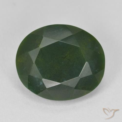 9.39ct Natural Verde Terroso Pedra de Sangue, oval, Opaco