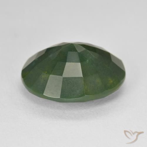 Pedra de Sangue Verde Terroso Natural 9.39ct, oval, Opaco