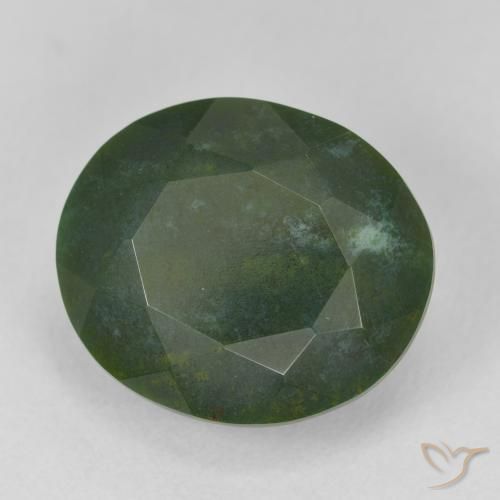 Pedra de Sangue verde quente Natural 11.88ct, oval, Opaco
