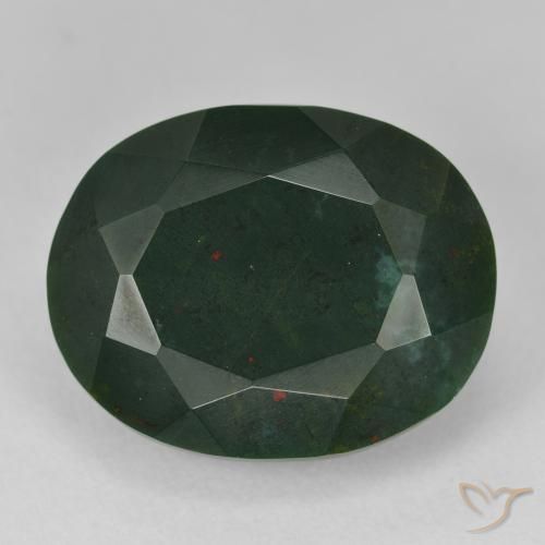 21.50ct Natural Verde Multicolor Pedra de Sangue, oval, Opaco
