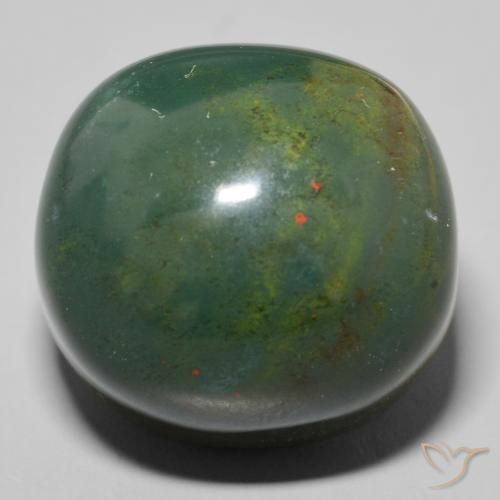 56.88ct Natural verde com vermelho Pedra de Sangue, oval, Opaco