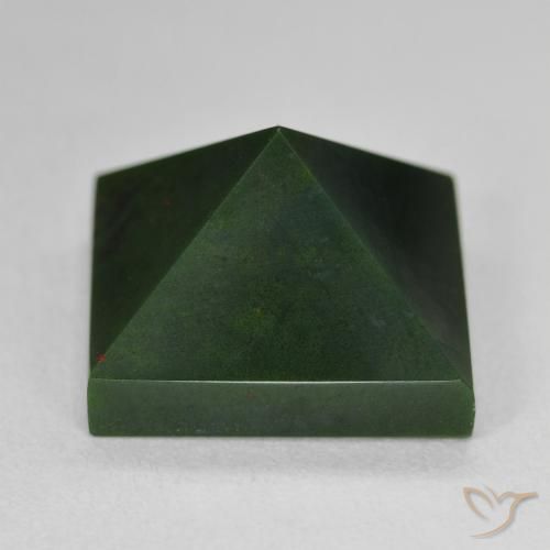 14.38ct Natural Verde floresta Pedra de Sangue, Quadrado, Opaco