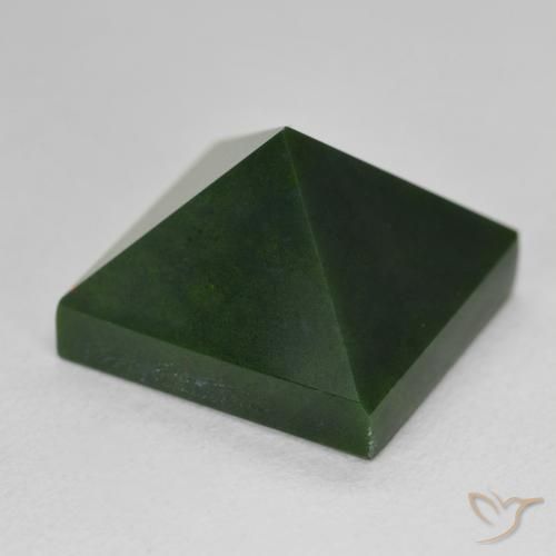 Pedra de Sangue Verde floresta Natural 14.38ct, Quadrado, Opaco