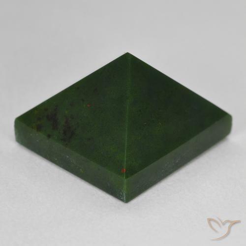 Pedra de Sangue Verde floresta Natural 14.38ct, Quadrado, Opaco