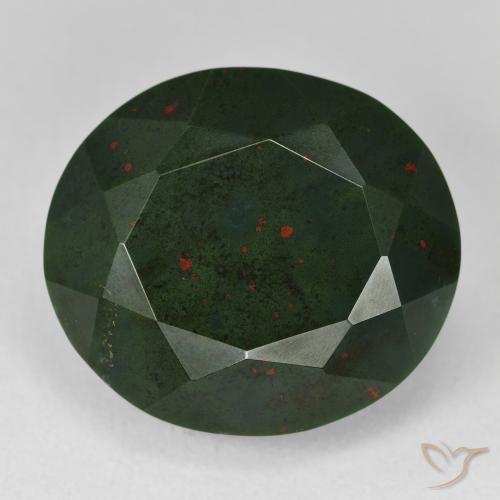 23.63ct Natural Verde floresta Pedra de Sangue, oval, Opaco