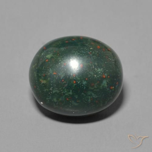 6.07ct Natural Verde Multicolor Pedra de Sangue, oval, Opaco