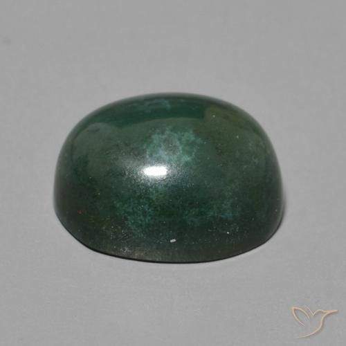 Pedra de Sangue Verde Terroso Natural 6.71ct, oval, Opaco
