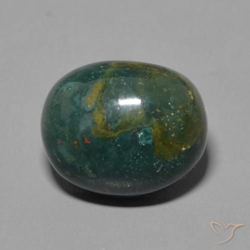 4.64ct Natural Verde escuro Pedra de Sangue, oval, Opaco