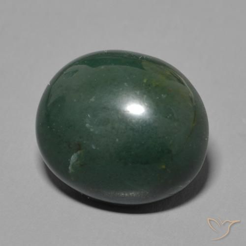Pedra de Sangue verde escuro Natural 7.92ct, oval, Opaco